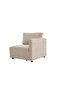Benjo Corner Wedge Fabric Modular Sofa | Single Seater Chair | L92xW92xH90cm - Champange - 4
