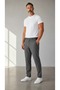 Men's Anthracite Quality Stretchy Lycra Ankle Length Relaxed Fit Slim Fit Fabric Pants - 3