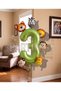 Safari Animals 6-Piece Balloon Set Birthday Balloon Set Safari Concept and Green Number Balloon