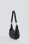 Women's Genuine Leather Soft Textured Baguette Crossbody Bag with Shoulder Strap - 6