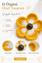 Flower Accessory Set of 5 Yellow White Removable Clothing Ornament Cardigan Coat Shirt Bag Hat Accessory - 4