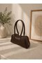 Women's Brown Shoulder Bag Faux Leather Daily Baguette Handbag En 30 Size 15 - 4