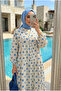 Women's Large Polka Dot Layered Hijab Dress (Unlined)