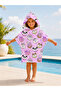Panda Patterned Children's Poncho Towel Hooded Sea Beach Pool Poncho - 3