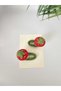 Strawberry Mushroom Man Figured Amigurumi Cute Children's Hair Clip Set of 2 Snap Clip Hair Accessory - 4