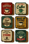 Woodtown Retro Coffee Themed Mdf Coasters Set of 6 Vintage Coffee Coaster Decorative Table Protector - 3