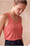 Women's Coral Cotton Relaxed Fit Crew Neck Sleeveless Patterned Athlete Undershirt Carlota - 5