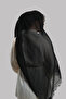 Black Wedding Prayer Hijab Shawl Chiffon Beaded Laced 202131_01 - 4