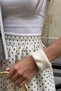 Women's Lura Balloon Mini Skirt Polka Dot White – Elastic Waist, Feminine and Modern Look - 3