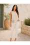 Women's Side Gathered Detailed Sleeveless Cotton Blouse