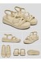 Women's Cream Orthopedic Sandals Cross-Strapped Padded Sole Daily Comfortable Summer Slippers - 2