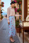 Women's Maxi Skirt Plaid Patterned Tulle Lace Detailed High Waist Lined Flexible Comfortable Casual Daily Modern Stylish - 2
