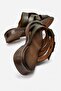 Women's Pin Belt Buckle Closed-Front Slippers Green - 5