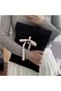 Black 11-Inch Elegant Women's Laptop Bag with Pink Ribbon - Tablet Sleeve and Protective Pouch