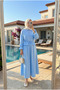Women's Waist Drawstring Detailed Shirt Skirt Hijab Set (Unlined) - 2
