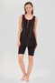 Alfasa Colorful Piping Decorated Strappy Semi-Closed Swimsuit 24904-26 Black - 4