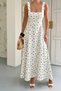 Women's White Back Tie Detailed Floral Patterned Stylish Summer Dress - 3