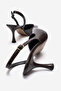 Women's Brown Pointed Toe Open Back 8 cm Goblet Heeled Shoes Hary - 5