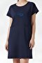 Women's Stone Detailed 2 Thread Dress-Navy Blue - 3
