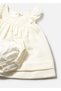Baby Girl Printed Ruffle Diaper Cover Dress Set White 1803 - 2