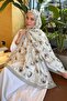 شال لارا ناعم بنقشة الزهور باللون الأخضر النعناعي - 2