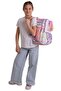 Kids Four-Compartment Girl's Cat Life Printed Purple - Cream School Backpack - L5313 - 5