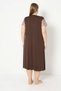 Women's Large Size Ring Viscose (Mother) Nightgown Short Sleeve Lace Detailed Comfortable Fit - 3