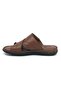 100% Genuine Leather Orthopedic Men's Summer Comfortable Daily Velcro Slippers 40-45 - 4