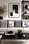 Black and White African Animals Patterned 4-Piece Throw Pillow Cover Set - 2