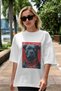 For Dog Lovers 32 Front Dog Prints White Oversize T-Shirt 100% Cotton Unisex Dog Lover Premium Design - 5