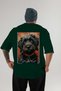 For Dog Lovers 27 Green Oversize T-Shirt with Dog Print on the Back 100% Cotton Unisex Dog Lover Premium Design - 2