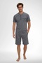 Men's Three-Piece 3-Piece Large Size Pajamas+Shorts+Short-Sleeved Pajama Set 100% Cotton - 2