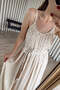 Stone Color Polka Dot Viscose Dress with Belt - 5