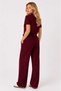 Modal Fabric, Shirt Collar Crystal Stones, Top and Bottom Set /High Waist Elastic, Soft-Textured Set - 5
