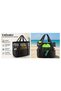 9 Compartment Beach Bag Mesh Bag Multifunctional Beach Bag Spacious Black Color Stain Resistant - 7