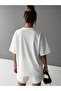 Women's White Basic 100% Organic Cotton Relaxed Fit Round Neck T-Shirt - 2