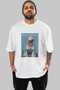 For the Love of Dogs 40 Dog Printed White Oversize T-Shirt 100% Cotton Unisex Dog Lover Premium Design - 2