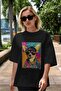 For Dog Lovers 37 Front Dog Printed Black Oversize T-Shirt 100% Cotton Unisex Dog Lover Premium Design - 5