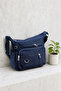 Crinkle / Clinkir Waterproof Fabric Multi-Compartment Crossbody and Shoulder Messenger Bag Navy Blue 9507