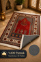 Velvet Gift Dowry Box Decorative Bride and Groom Package 100% Cotton Non-Slip Base Carpet Prayer Mat 80X120 Size - 4