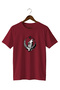 Special Design Minimalist Snow Wolf and Moon Star Printed T-Shirt 100% Cotton