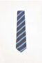 Men's blue striped classic tie and pocket square set - 3