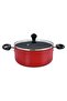 8-Piece Non Stick Value Pack Cooking Set - Durable, Stain Proof, Red/Black - 2