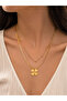 Clover Layered Steel Necklace - 3