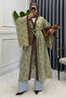 Sage Green Embroidered Kimono - 5097