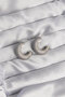 Brass Silver Color Zircon Stone Half Hoop Earrings