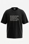 Trapped Identities Design Back Printed Cotton Black Oversize T-Shirt