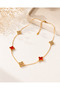 Steel Necklace with Cloth Detail