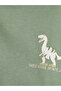 Green Crew Neck Printed Boys' 2-Piece T-Shirt - 7