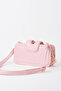 Women's Gonca Pink 3-Compartment Small Size Zipper and Snap Closure Handbag and Shoulder Bag - 4